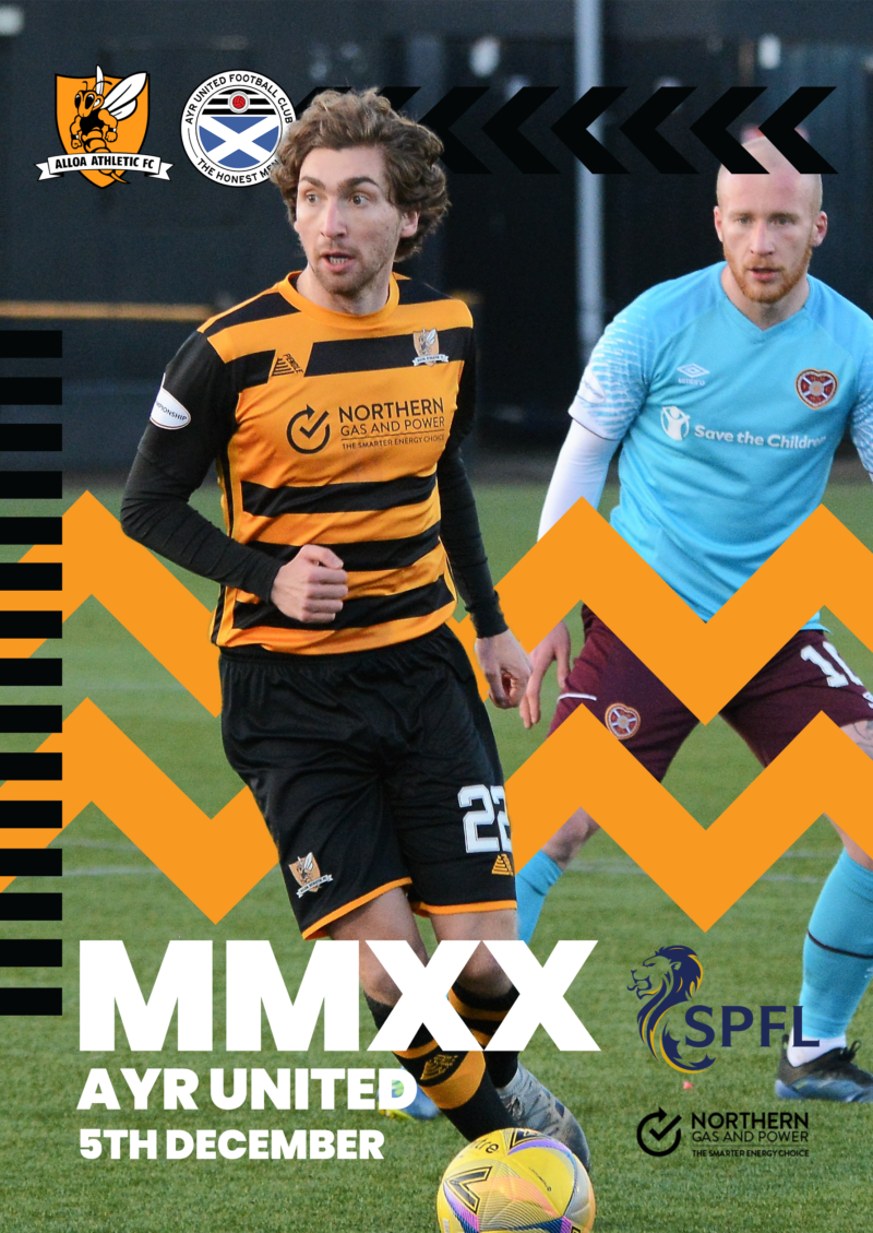 Ayr United Programme - Alloa Athletic FC