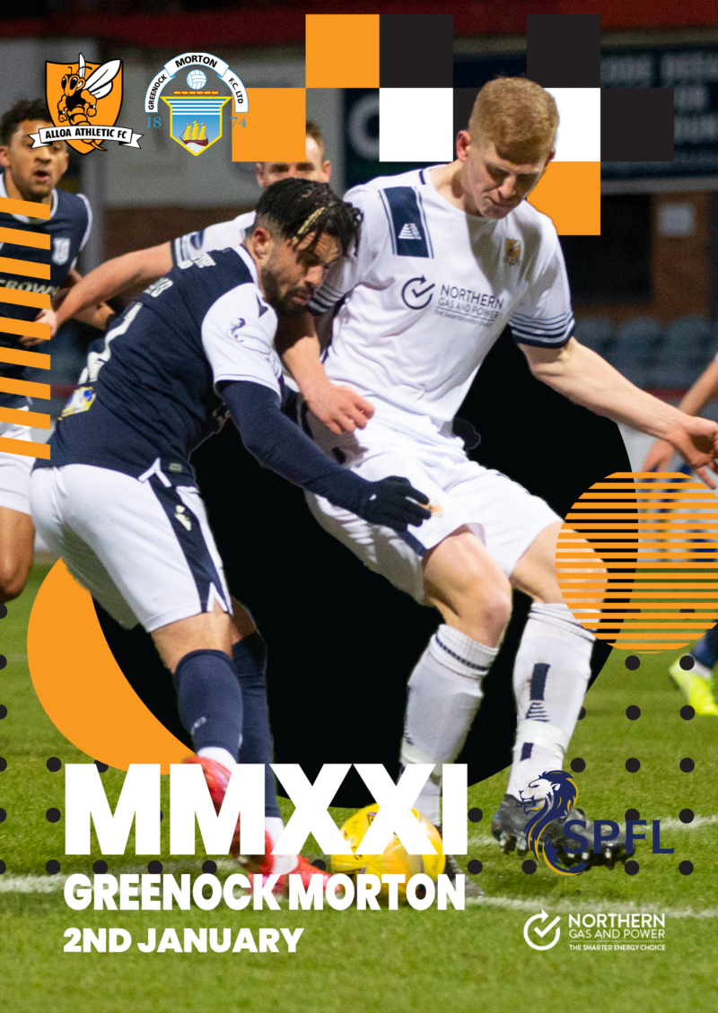 Greenock Morton Programme - Alloa Athletic FC