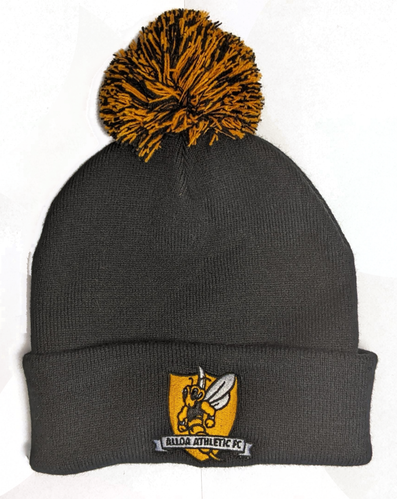 bobble hat with peak